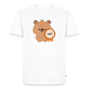 Certified Delulu Capybara  - Men's Premium Organic T-Shirt - white - Front - Nico (187cm)