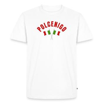 Emblème des drapeaux italiens de Polcenigo - T-shirt Premium bio Homme - blanc - Devant - Nico (187cm)