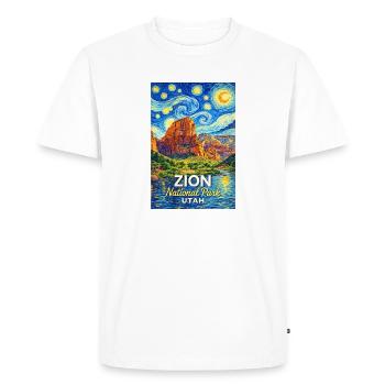Zion National Park, Utah Starry Night - Men's Premium Organic T-Shirt - white - Front - Nico (187cm)