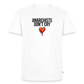 anarchists don't cry - Men's Premium Organic T-Shirt - white - Front - Nico (187cm)