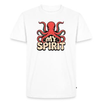 Oktopus Spirit - T-shirt Premium bio Homme - blanc - Devant - Nico (187cm)
