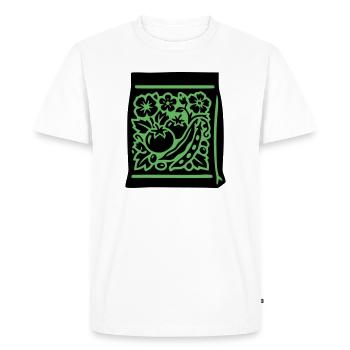 Seeds Bag Tomatoes Vegetables - Men's Premium Organic T-Shirt - white - Front - Nico (187cm)