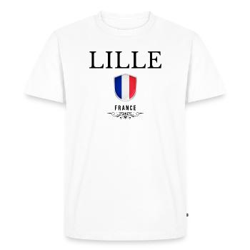 Souvenir de Lille, design élégant Lille - T-shirt Premium bio Homme - blanc - Devant - Nico (187cm)