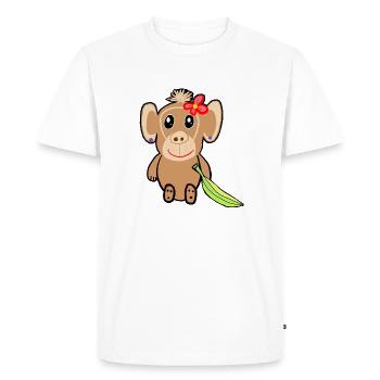 Banana Monkey Kids Zoo Zoo Animals - Men's Premium Organic T-Shirt - white - Front - Nico (187cm)