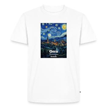 Gera, Thuringe, Allemagne, Nuit étoilée - T-shirt Premium bio Homme - blanc - Devant - Nico (187cm)