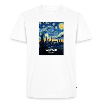 Vue de la ville de Weimar, Allemagne - T-shirt Premium bio Homme - blanc - Devant - Nico (187cm)