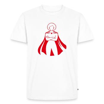 Citation de travailleur social : Héros du travail social - T-shirt Premium bio Homme - blanc - Devant - Nico (187cm)
