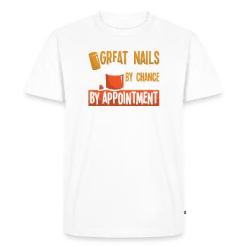 Designer de manucures Salon de manucure cosmétiques - T-shirt Premium bio Homme - blanc - Devant - Nico (187cm)