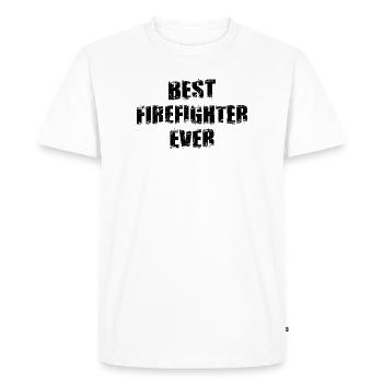 Citation pompier - T-shirt Premium bio Homme - blanc - Devant - Nico (187cm)
