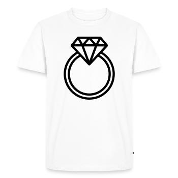 bague de mariage - T-shirt Premium bio Homme - blanc - Devant - Nico (187cm)