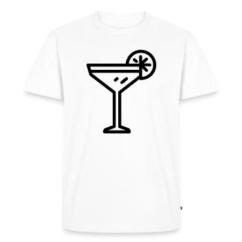 cocktail - T-shirt Premium bio Homme - blanc - Devant - Nico (187cm)