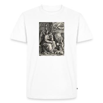 Melencolia I by Albrecht Dürer - Men's Premium Organic T-Shirt - white - Front - Nico (187cm)
