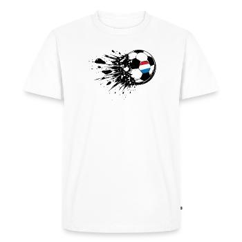 Football Holland Flag Ball Design - T-shirt Premium bio Homme - blanc - Devant - Nico (187cm)