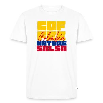 Colombie - T-shirt Premium bio Homme - blanc - Devant - Nico (187cm)