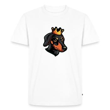 Couronne de teckel Teckel - T-shirt Premium bio Homme - blanc - Devant - Nico (187cm)