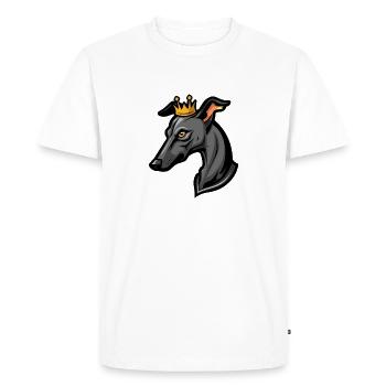 Couronne de chien lévrier - T-shirt Premium bio Homme - blanc - Devant - Nico (187cm)