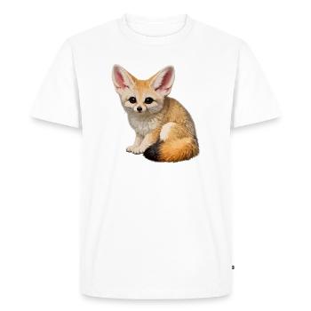 Renard du désert fennec - T-shirt Premium bio Homme - blanc - Devant - Nico (187cm)