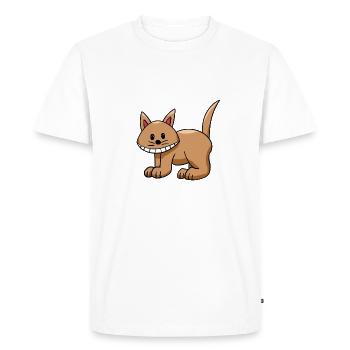 Chat drôle Chats Enfants Enfant - T-shirt Premium bio Homme - blanc - Devant - Nico (187cm)
