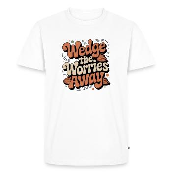 Pétrir les soucis | Céramiques en argile - T-shirt Premium bio Homme - blanc - Devant - Nico (187cm)