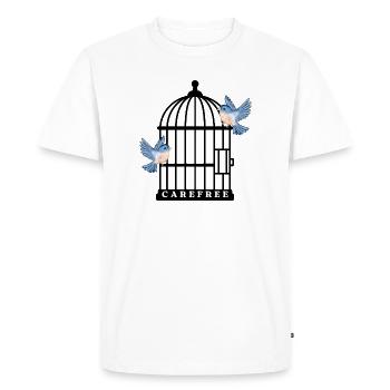 insouciant - T-shirt Premium bio Homme - blanc - Devant - Nico (187cm)