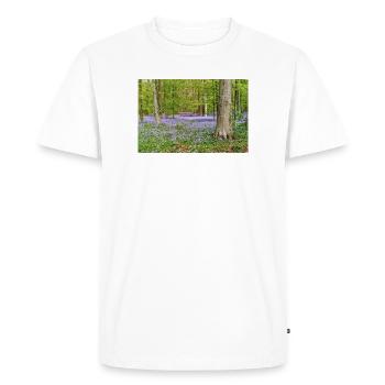 Woodland Bluebell Dawn - Men's Premium Organic T-Shirt - white - Front - Nico (187cm)