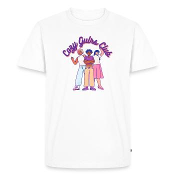 Cozy Girls Club Warm Aesthetic Girl Power - Men's Premium Organic T-Shirt - white - Front - Nico (187cm)