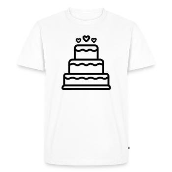 gâteau d'anniversaire  - T-shirt Premium bio Homme - blanc - Devant - Nico (187cm)