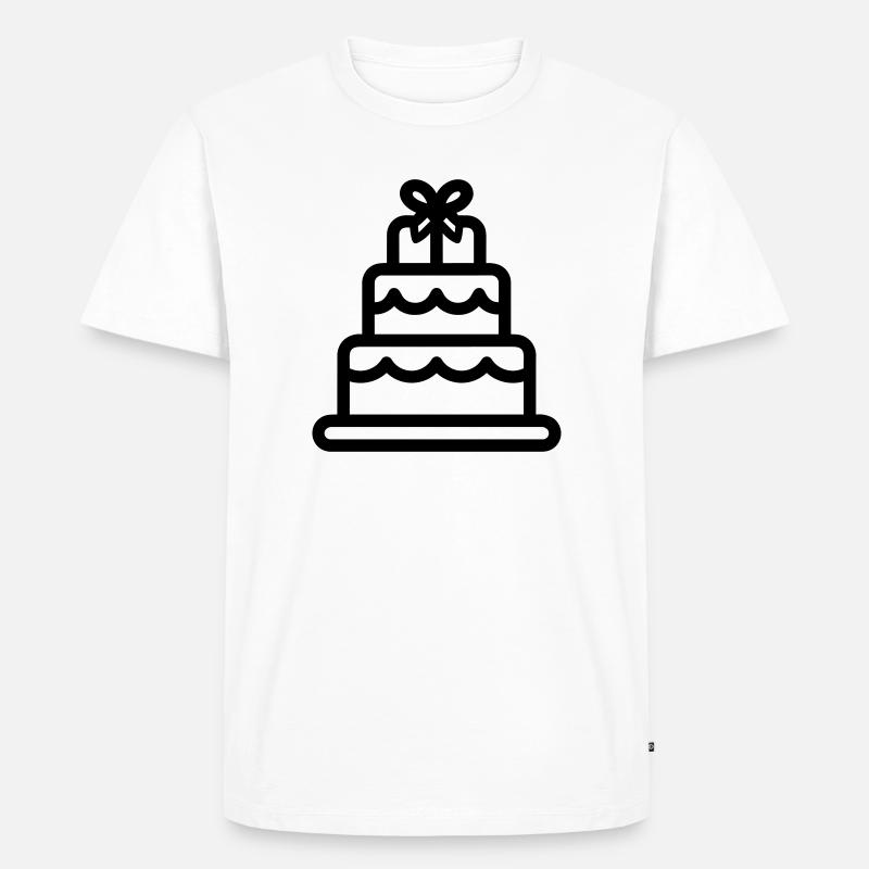 Hochzeitstorte - Männer Premium Bio T-Shirt - Weiß
