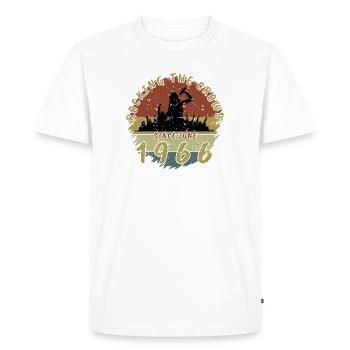 60th Birthday Rocking the crowd SNG 06/1966 - Men's Premium Organic T-Shirt - white - Front - Nico (187cm)