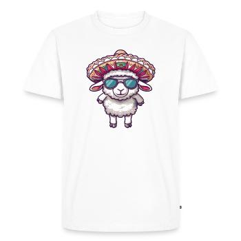 Elephant Comic Funny Sombrero - Men's Premium Organic T-Shirt - white - Front - Nico (187cm)
