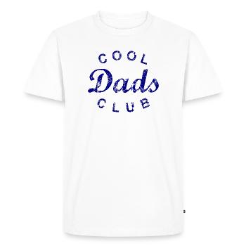 Cool Dads Club Dad Father's Day Gift - Men's Premium Organic T-Shirt - white - Front - Nico (187cm)