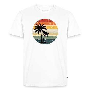 tropicale de vacances à la plage - T-shirt Premium bio Homme - blanc - Devant - Nico (187cm)