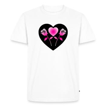 Roses - T-shirt Premium bio Homme - blanc - Devant - Nico (187cm)