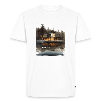Disparus dans la maison du lac Comfort - T-shirt Premium bio Homme - blanc - Devant - Nico (187cm)