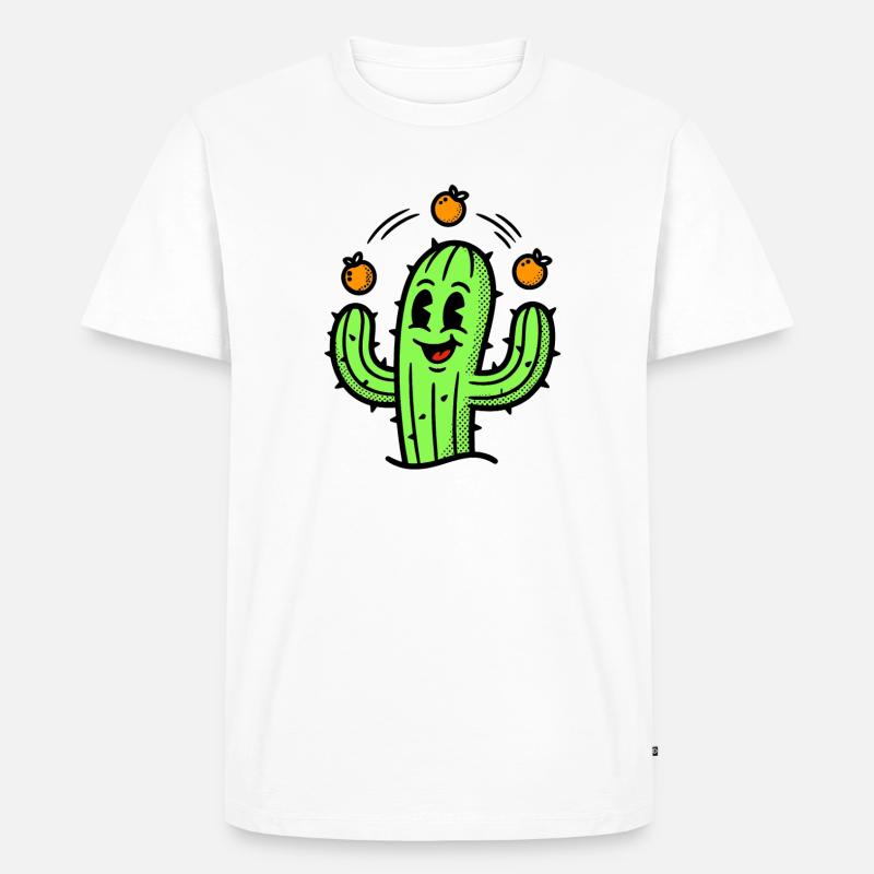 Ein Kaktus mit echtem Talent - Männer Premium Bio T-Shirt - Weiß
