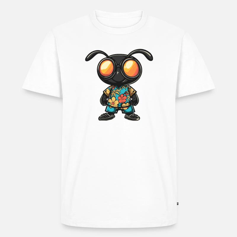 Ameise Comic Urlaub - Männer Premium Bio T-Shirt - Weiß
