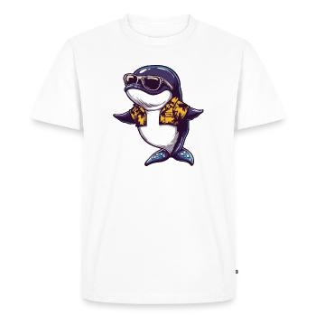 Vacances de bandes dessinées Whale - T-shirt Premium bio Homme - blanc - Devant - Nico (187cm)