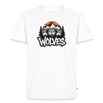 Trois Loups - T-shirt Premium bio Homme - blanc - Devant - Nico (187cm)