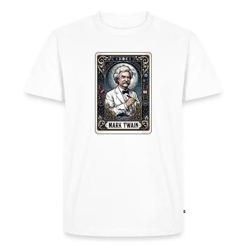 Tarot Card by Mark Twain - Men's Premium Organic T-Shirt - white - Front - Nico (187cm)