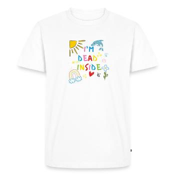 I'm Dead Inside Funny Dark Humor - Men's Premium Organic T-Shirt - white - Front - Nico (187cm)