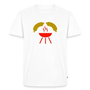 Griller - T-shirt Premium bio Homme - blanc - Devant - Nico (187cm)