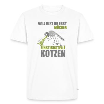 Tu n’es rassasié que lorsque les moustiques vomissent - T-shirt Premium bio Homme - blanc - Devant - Nico (187cm)
