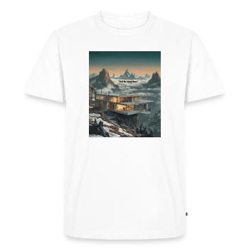 Toujours pas de voisins Alpine Glass House - T-shirt Premium bio Homme - blanc - Devant - Nico (187cm)
