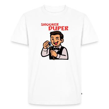 Snooker Duper Cartoon - T-shirt Premium bio Homme - blanc - Devant - Nico (187cm)