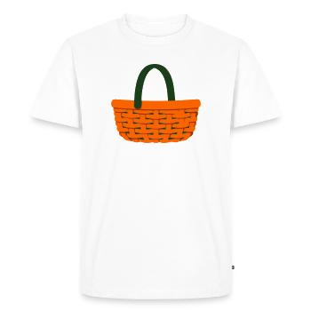 Cueilleur de champignons tressés - T-shirt Premium bio Homme - blanc - Devant - Nico (187cm)