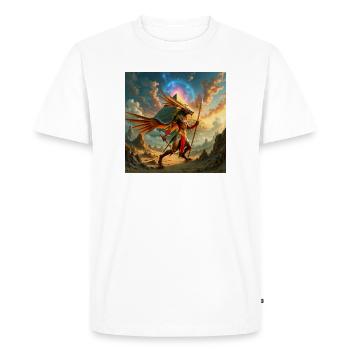 Gardien ailé de la pyramide - T-shirt Premium bio Homme - blanc - Devant - Nico (187cm)