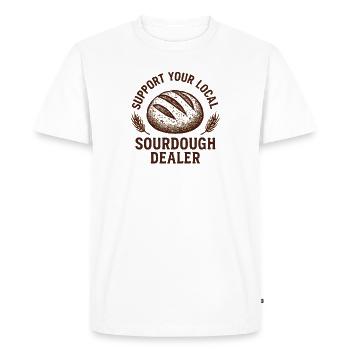 Idée cadeau pour pain au levain Baking Baker Baker - T-shirt Premium bio Homme - blanc - Devant - Nico (187cm)