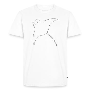 Manta Ray - Men's Premium Organic T-Shirt - white - Front - Nico (187cm)