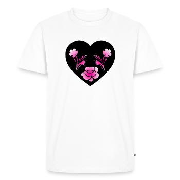 Fleur - T-shirt Premium bio Homme - blanc - Devant - Nico (187cm)