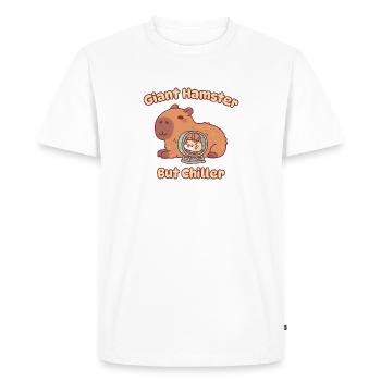 Cute Capybara Giant Hamster But Chiller - Men's Premium Organic T-Shirt - white - Front - Nico (187cm)